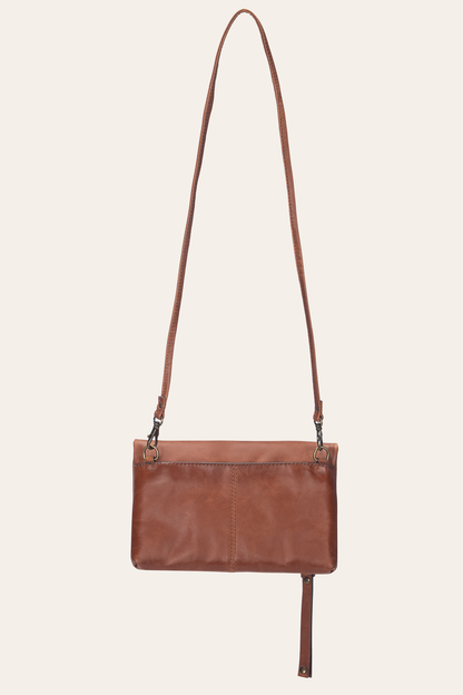 Melissa Cognac Crossbody Clutch | Frye Cognac