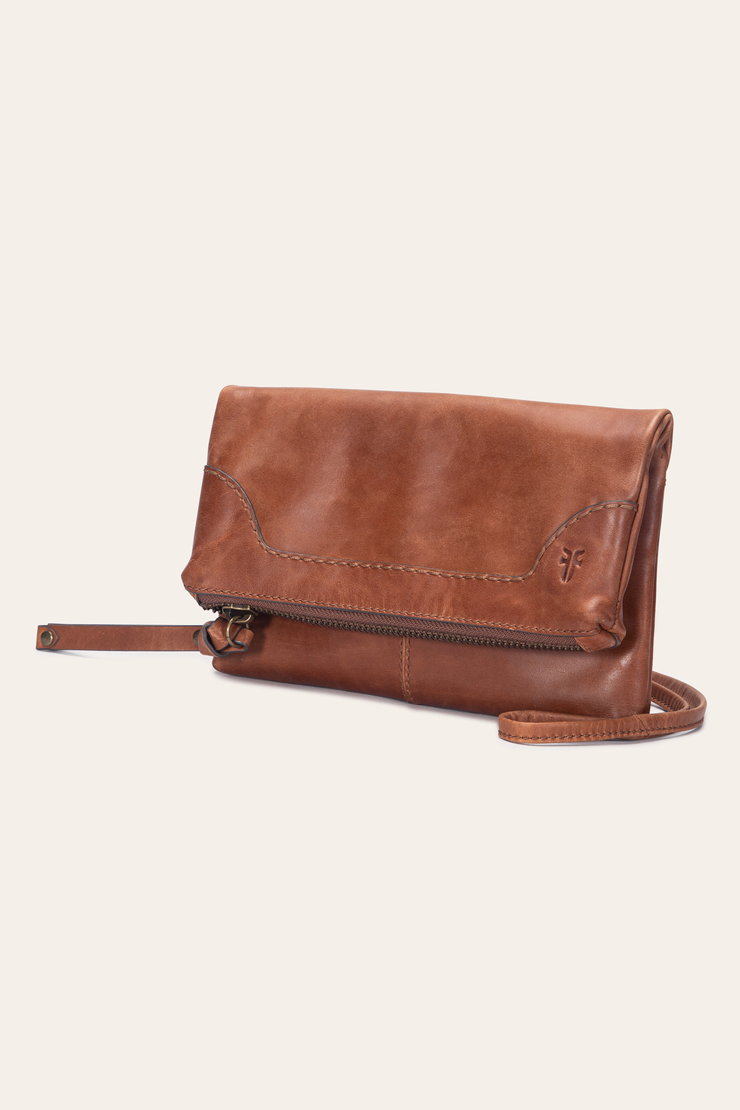 Melissa Cognac Crossbody Clutch | Frye Cognac