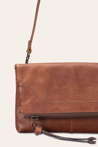 Melissa Cognac Crossbody Clutch | Frye Cognac