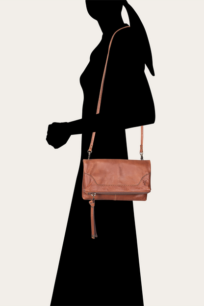 Melissa Cognac Crossbody Clutch | Frye Cognac