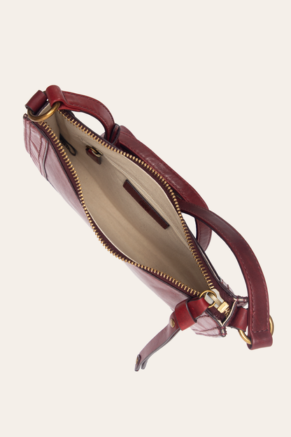 Berry Lacquer Melissa Zip Crossbody | Frye Berry Lacquer