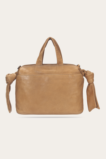 Beige Nora Knotted Satchel | Frye Beige