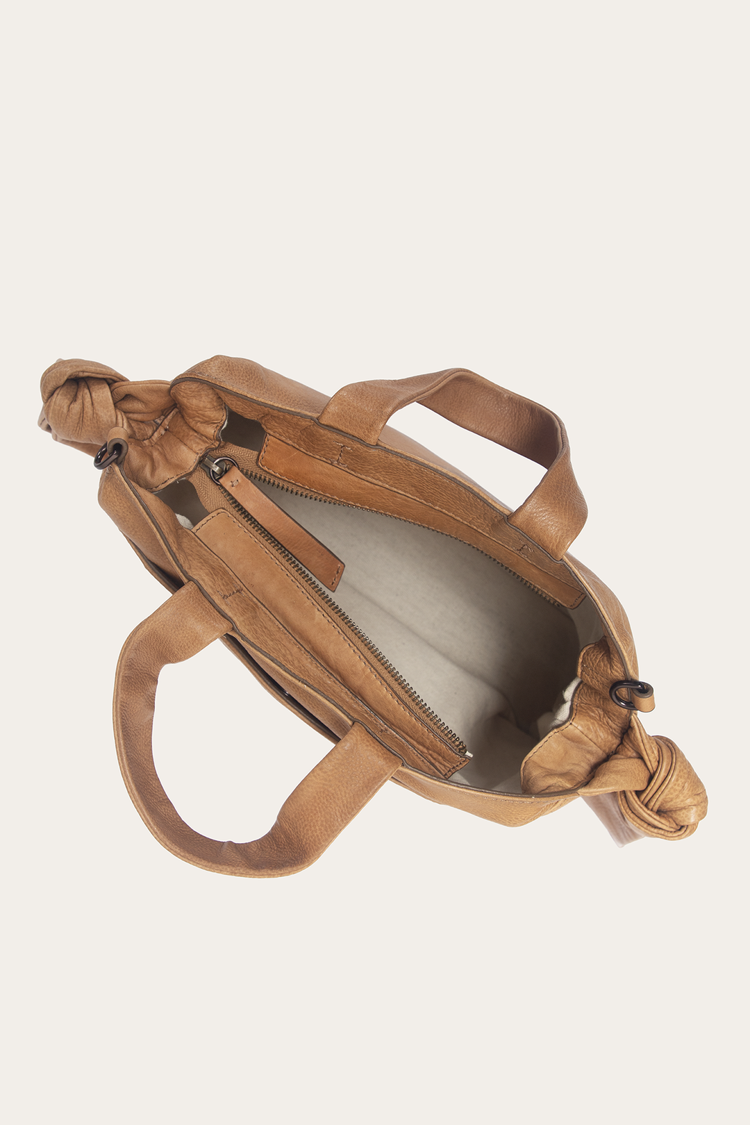 Beige Nora Knotted Satchel | Frye Beige