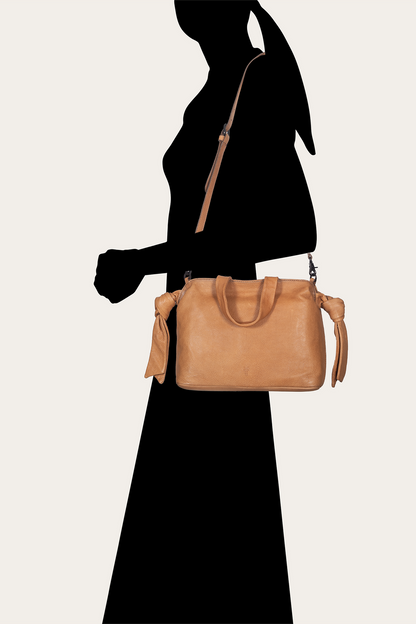 Beige Nora Knotted Satchel | Frye Beige
