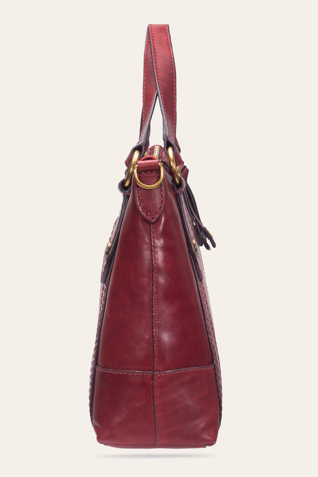 Berry Lacquer Melissa Medium Satchel | Frye Berry Lacquer