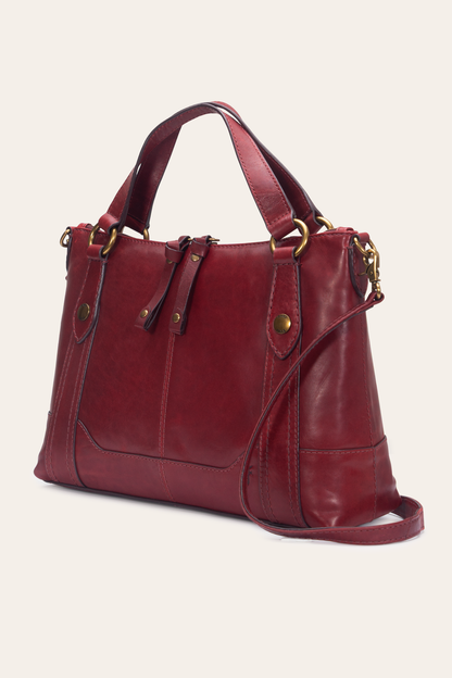Berry Lacquer Melissa Medium Satchel | Frye Berry Lacquer
