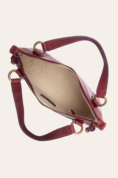 Berry Lacquer Melissa Medium Satchel | Frye Berry Lacquer