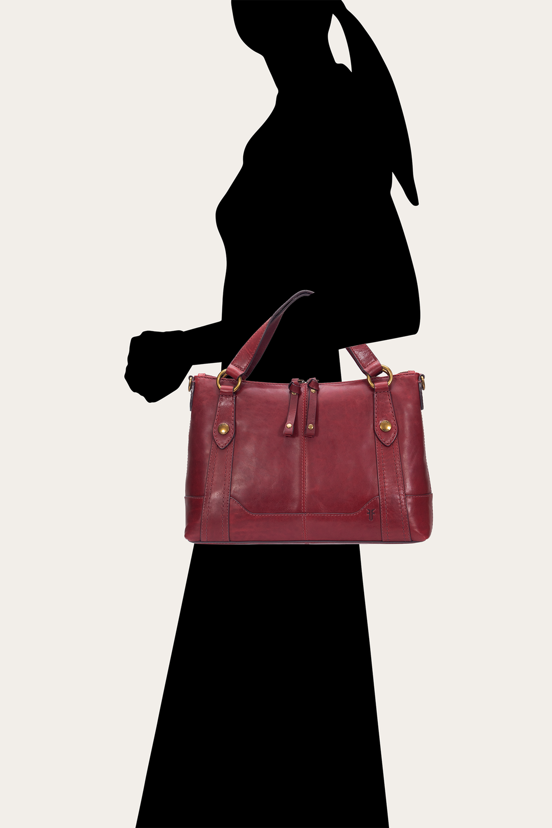 Berry Lacquer Melissa Medium Satchel | Frye Berry Lacquer