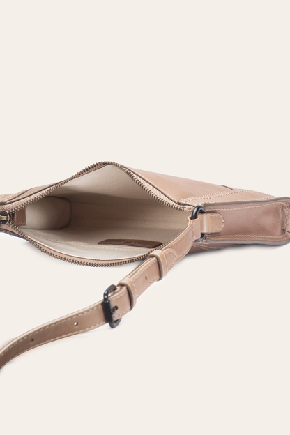 Light Bronze Melissa Zip Crossbody | Frye Light Bronze