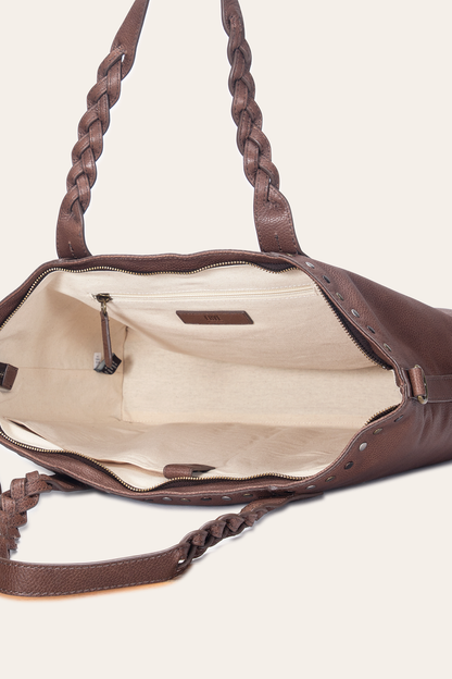 Soraya Dark Brown Shopper | Frye Dark Brown