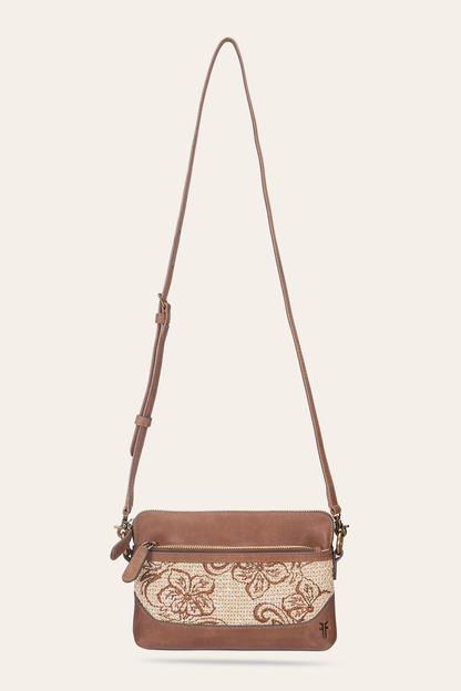 Women's Floral Crossbody Wristlet Wallet | Frye Cognac
