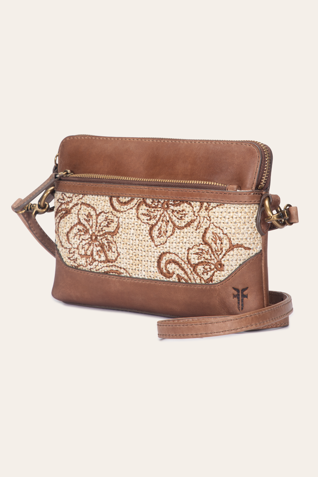Women's Floral Crossbody Wristlet Wallet | Frye Cognac