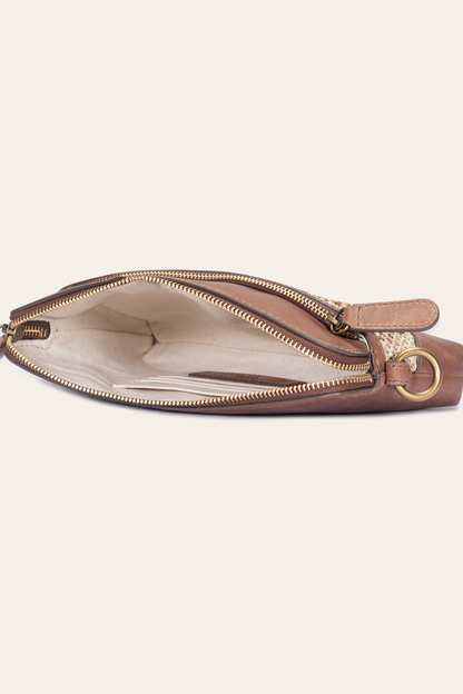 Women's Floral Crossbody Wristlet Wallet | Frye Cognac
