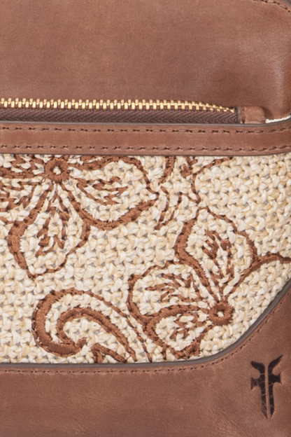 Women's Floral Crossbody Wristlet Wallet | Frye Cognac