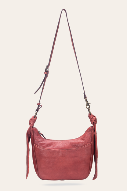 Nora Knotted Crossbody in Burgundy | Frye Burgundy