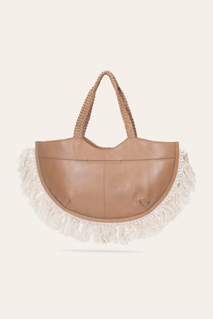 Women's Ella Tassel Tote Bag in Beige | Frye Beige