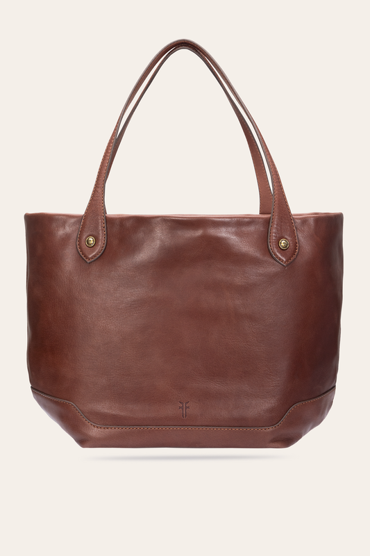 Kenzie Unlined Cognac Tote | Frye Cognac