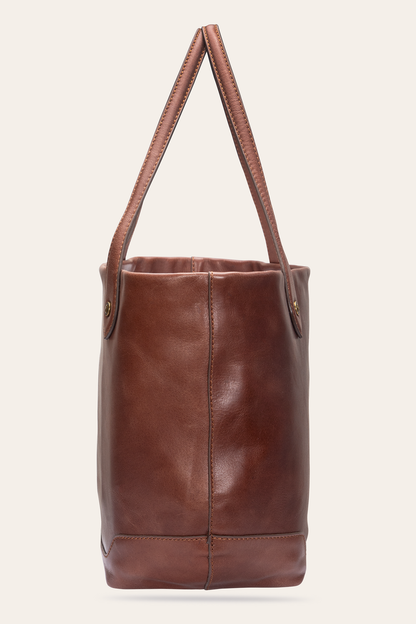 Kenzie Unlined Cognac Tote | Frye Cognac