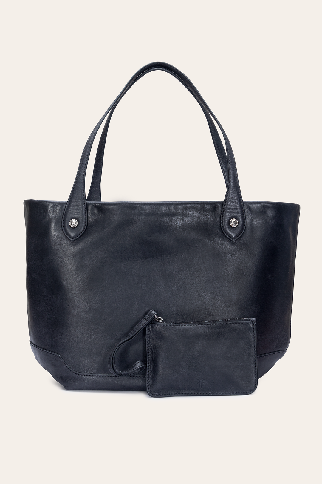 Kenzie Unlined Black Tote | Frye Black