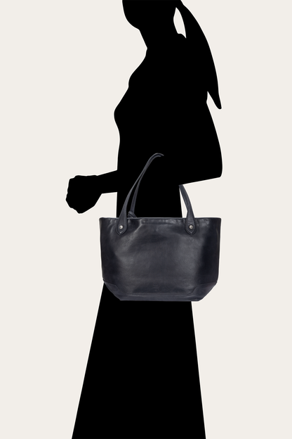 Kenzie Unlined Black Tote | Frye Black