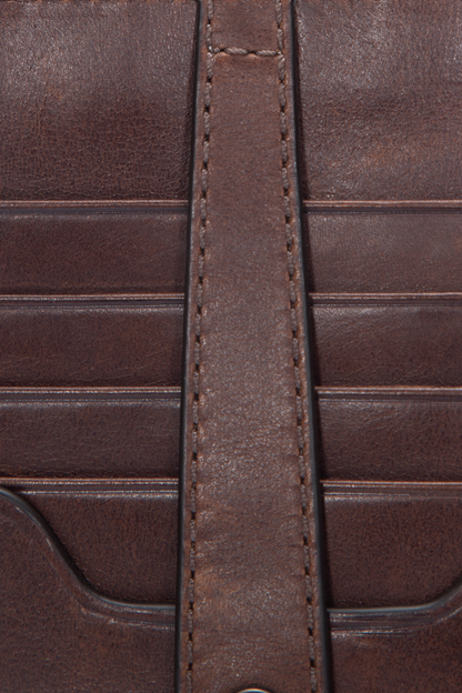 Melissa Dark Brown Snap Card Wallet | Frye Dark Brown