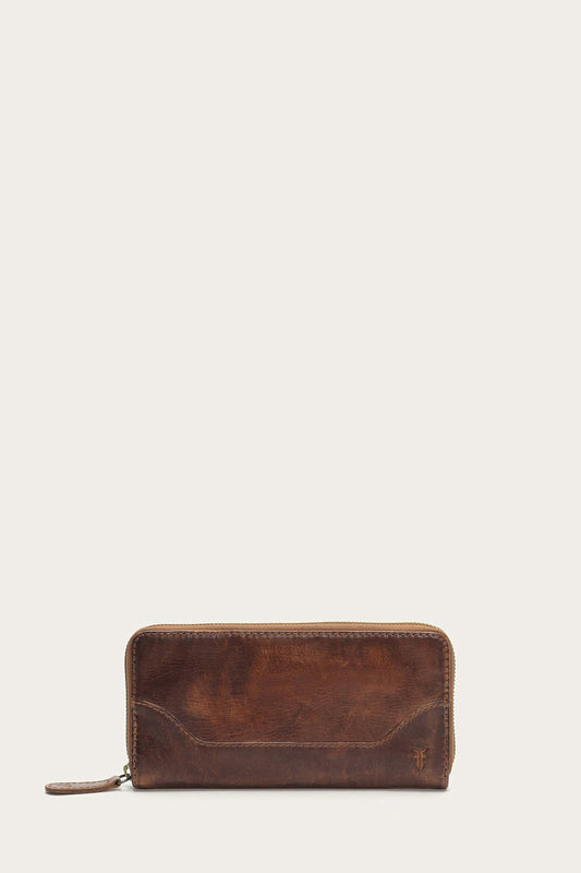 Melissa Cognac Zip Wallet | Frye Cognac