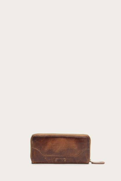 Melissa Cognac Zip Wallet | Frye Cognac