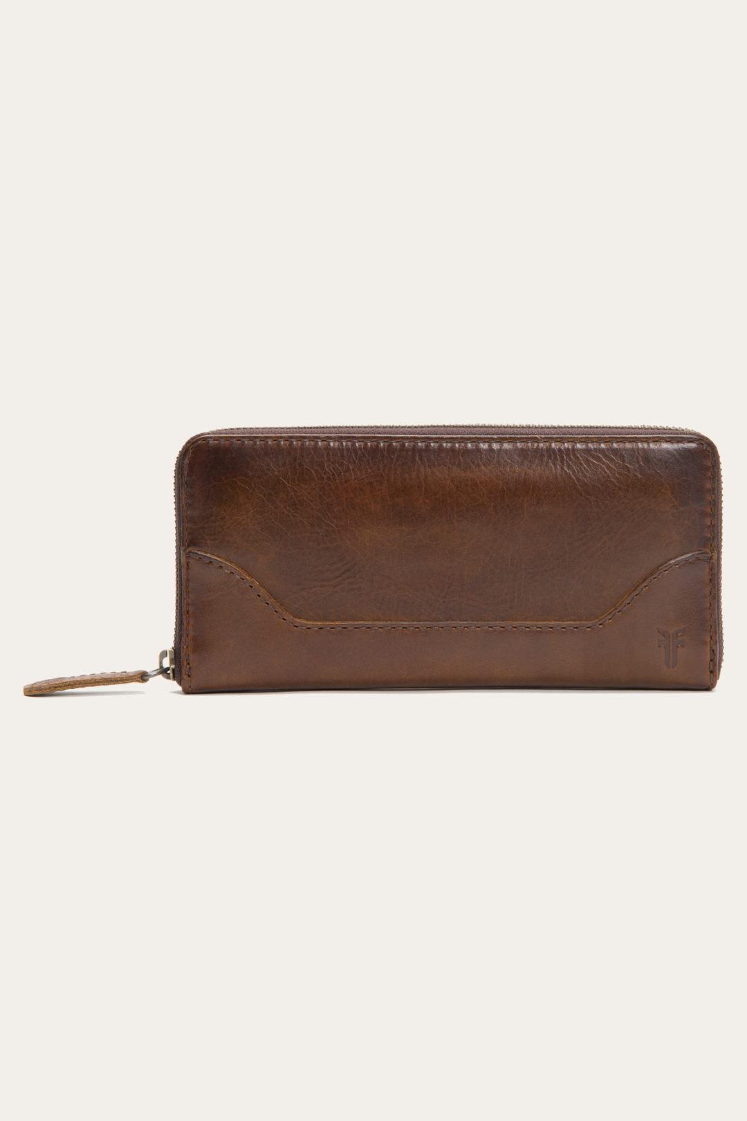 Melissa Dark Brown Zip Wallet | Frye Dark Brown