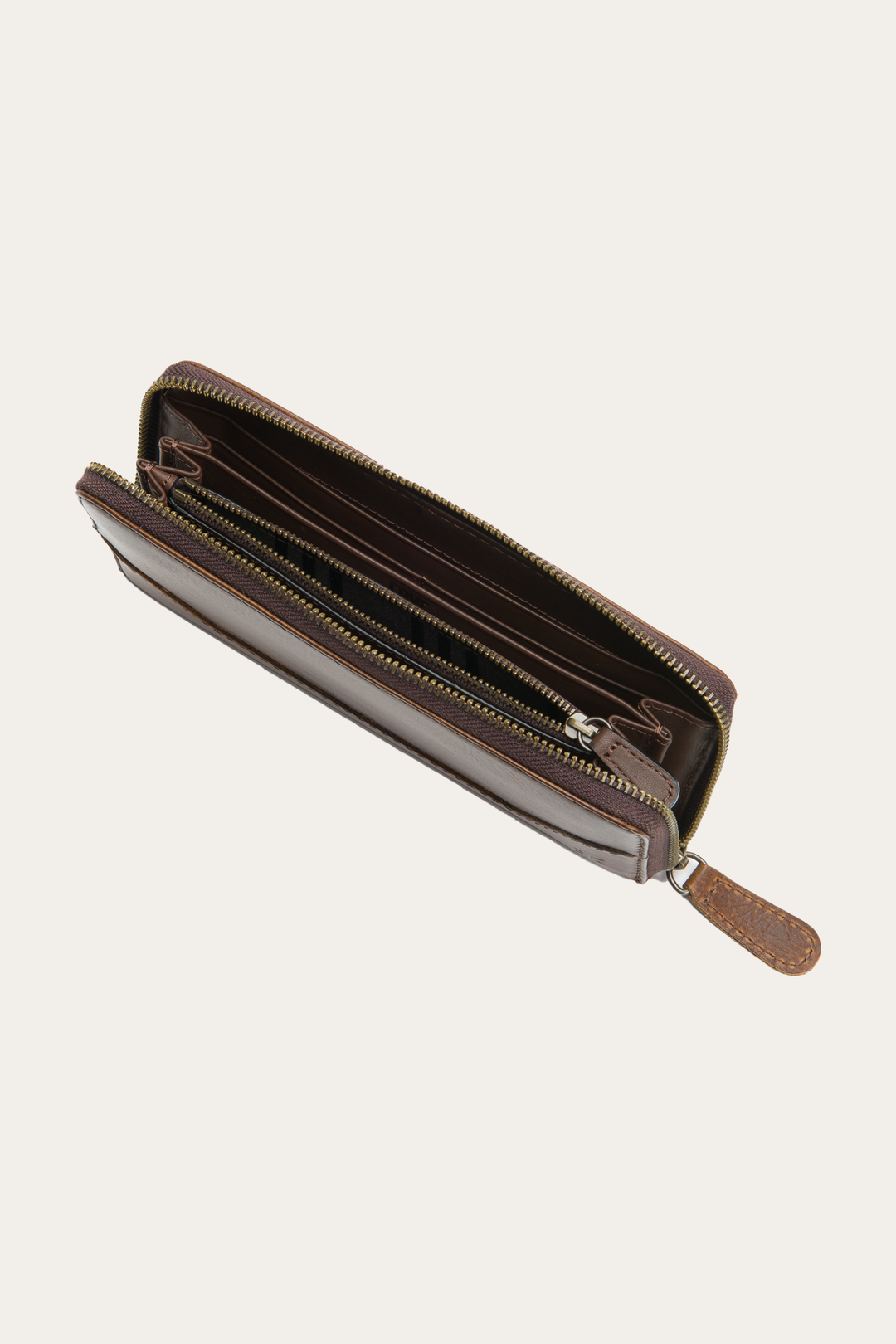 Melissa Dark Brown Zip Wallet | Frye Dark Brown