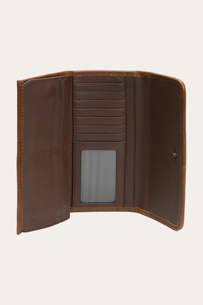 Melissa Dark Brown Wallet | Frye Dark Brown