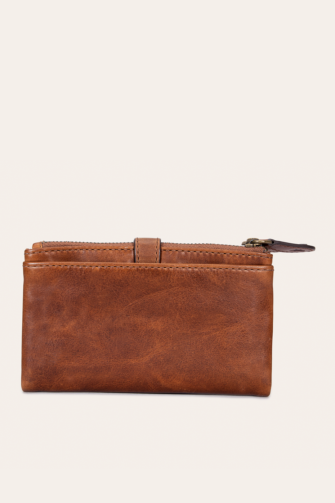 Melissa Cognac Double Zip Wallet | Frye Cognac