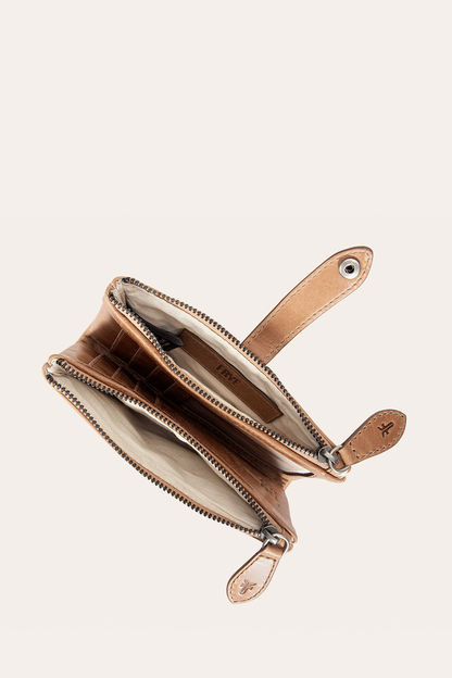 Melissa Beige Double Zip Wallet | Frye Beige