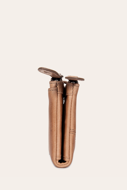 Melissa Beige Double Zip Wallet | Frye Beige