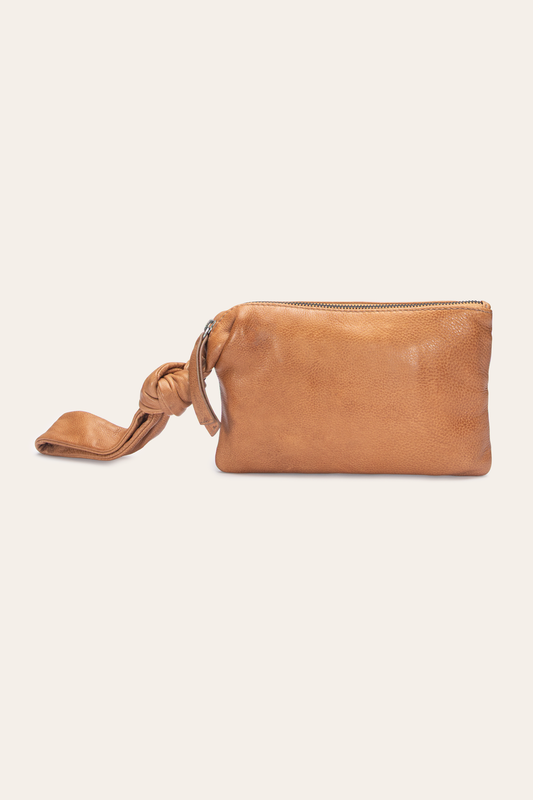 Nora Beige Knotted Wristlet | Frye Beige