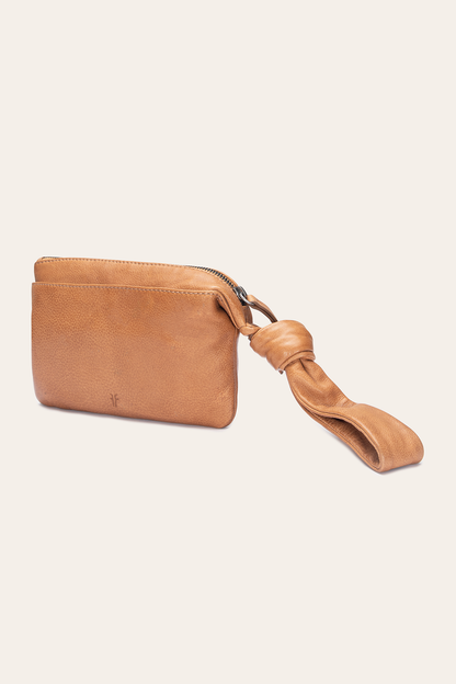 Nora Beige Knotted Wristlet | Frye Beige