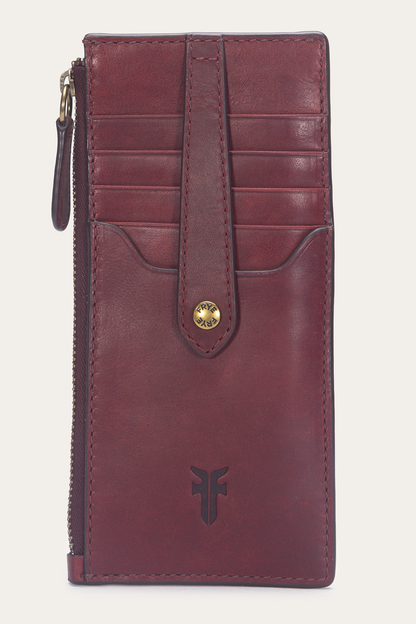 Berry Lacquer Melissa Snap Card Wallet | Frye Berry Lacquer