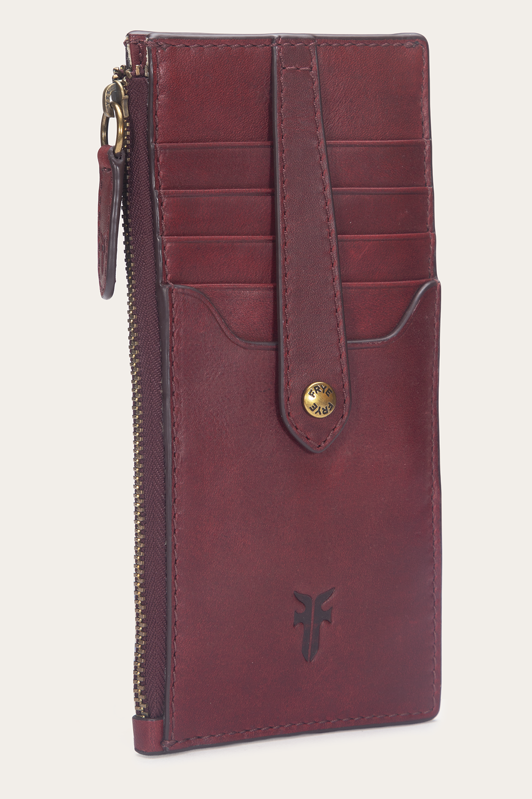 Berry Lacquer Melissa Snap Card Wallet | Frye Berry Lacquer