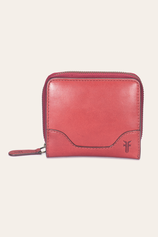 Melissa Burgundy Small Zip Around | Frye Burgundy