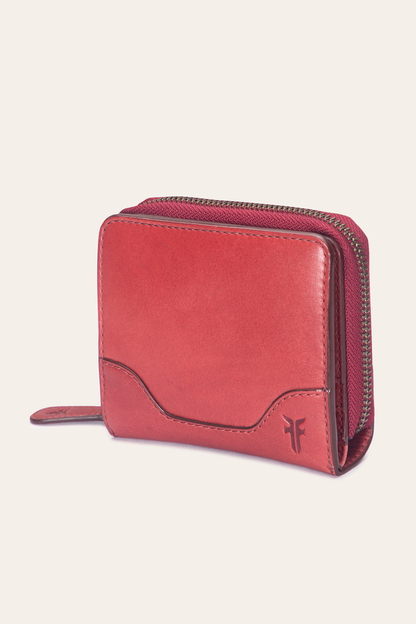 Melissa Burgundy Small Zip Around | Frye Burgundy