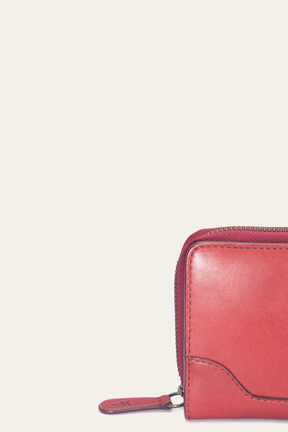 Melissa Burgundy Small Zip Around | Frye Burgundy