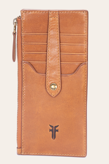 Melissa Burnt Terracotta Snap Card Wallet | Frye Burnt Terracotta