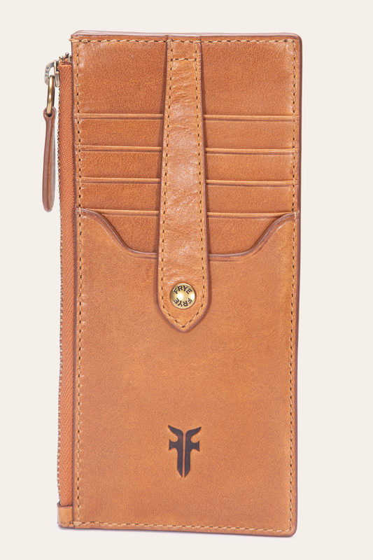 Melissa Burnt Terracotta Snap Card Wallet | Frye Burnt Terracotta
