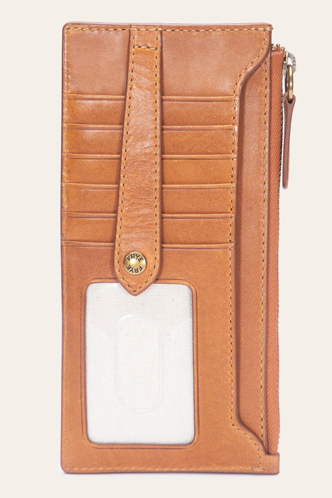 Melissa Burnt Terracotta Snap Card Wallet | Frye Burnt Terracotta