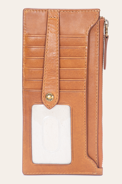 Melissa Burnt Terracotta Snap Card Wallet | Frye Burnt Terracotta