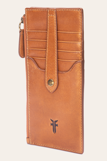 Melissa Burnt Terracotta Snap Card Wallet | Frye Burnt Terracotta