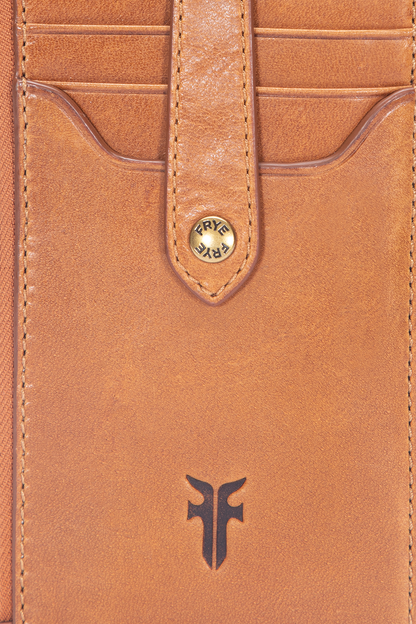 Melissa Burnt Terracotta Snap Card Wallet | Frye Burnt Terracotta