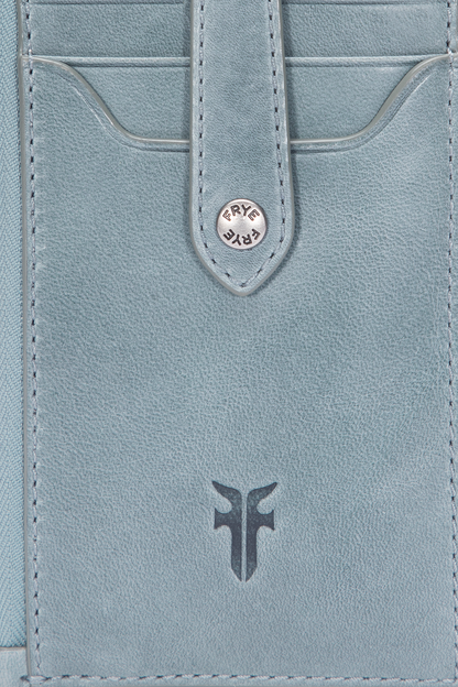 Melissa Sky Blue Snap Card Wallet | Frye Sky Blue