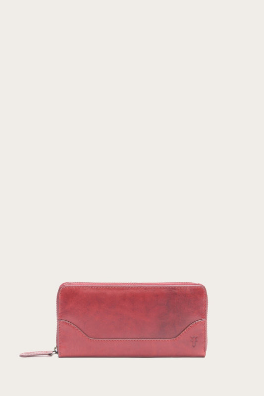 Melissa Burgundy Zip Wallet | Frye Burgundy