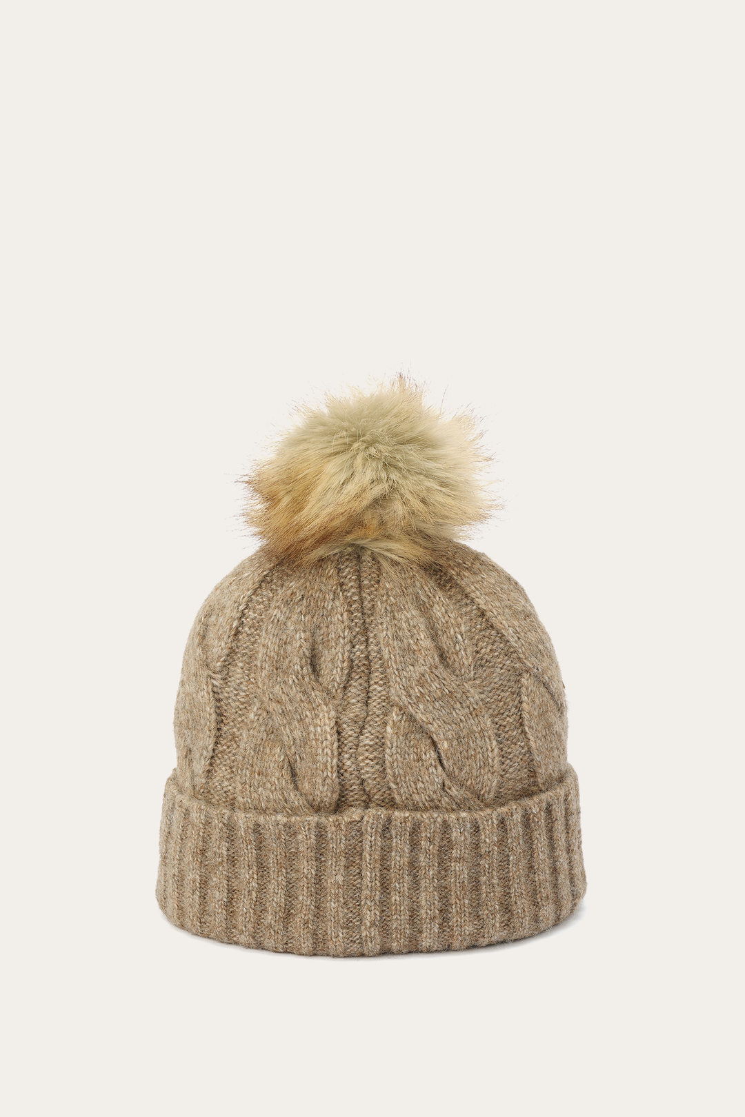 Burnt Olive Wide Cable Cuff Hat | Frye Burnt Olive