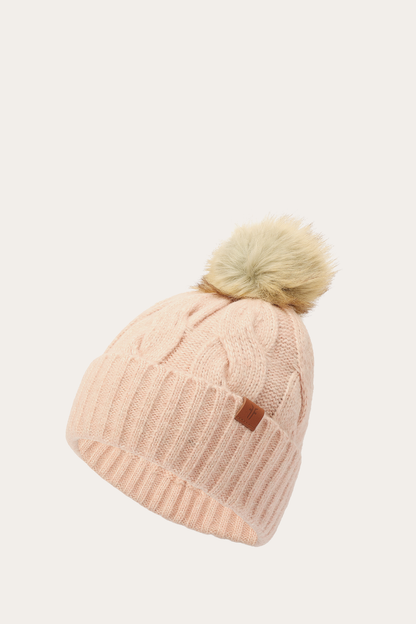 Rose Cloud Wide Cable Cuff Hat | Frye Rose Cloud